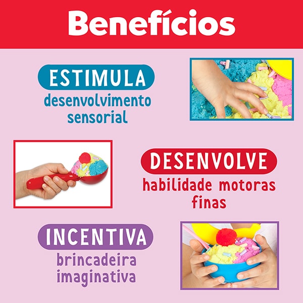 Caixa Sensorial Sorveteria, Brinquedo Criativo para crianças a partir de 3 anos, Creativity For Kids, Faber-Castell - CX 1 UN