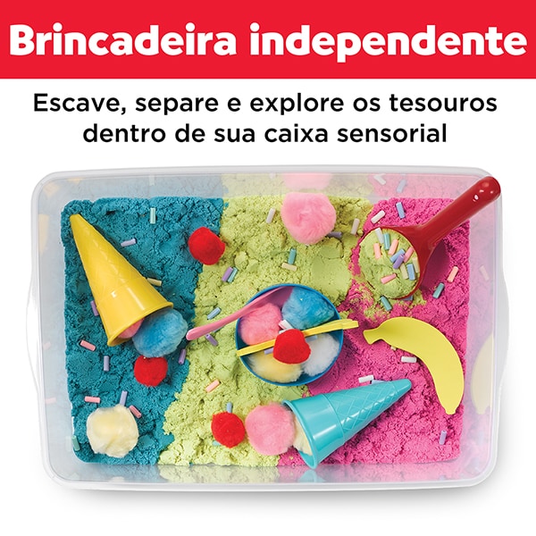 Caixa Sensorial Sorveteria, Brinquedo Criativo para crianças a partir de 3 anos, Creativity For Kids, Faber-Castell - CX 1 UN