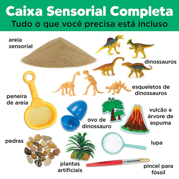 Caixa Sensorial Escavação de Dinossauro, Brinquedo Criativo para crianças a partir de 3 anos, Creativity For Kids, Faber-Castell - CX 1 UN