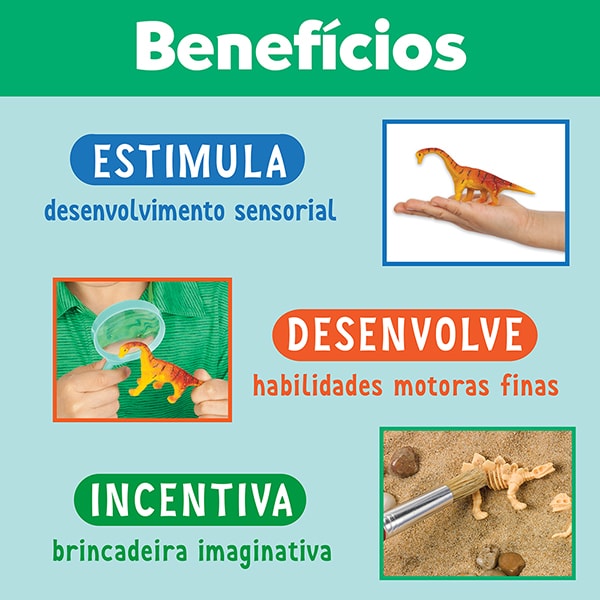 Caixa Sensorial Escavação de Dinossauro, Brinquedo Criativo para crianças a partir de 3 anos, Creativity For Kids, Faber-Castell - CX 1 UN