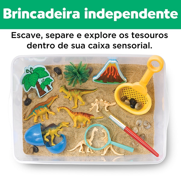 Caixa Sensorial Escavação de Dinossauro, Brinquedo Criativo para crianças a partir de 3 anos, Creativity For Kids, Faber-Castell - CX 1 UN