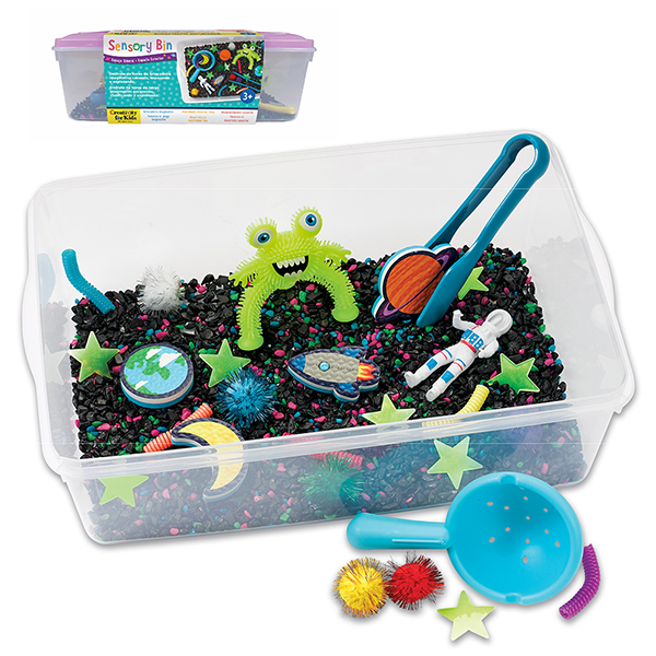 Caixa Sensorial Espaço Sideral, Brinquedo Criativo para crianças a partir de 3 anos, Creativity For Kids, Faber-Castell CX 1 UN Caixa Sensorial Espaço Sideral, Brinquedo Criativo para crianças a partir de 3 anos, Creativity For Kids, Faber-Castell CX 1 UN