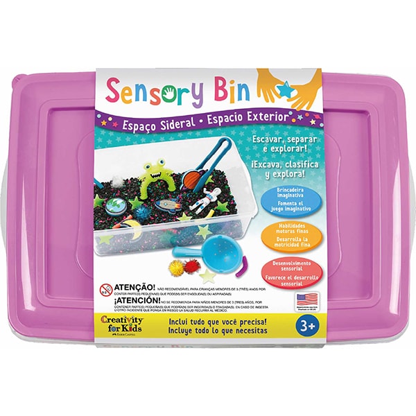 Caixa Sensorial Espaço Sideral, Brinquedo Criativo para crianças a partir de 3 anos, Creativity For Kids, Faber-Castell – CX 1 UN