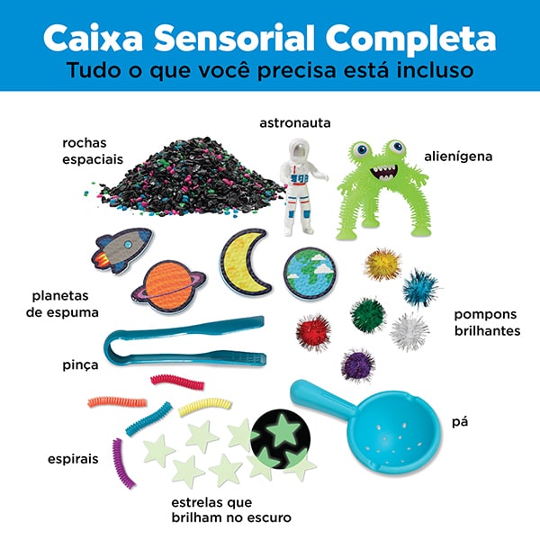 Caixa Sensorial Espaço Sideral, Brinquedo Criativo para crianças a partir de 3 anos, Creativity For Kids, Faber-Castell – CX 1 UN