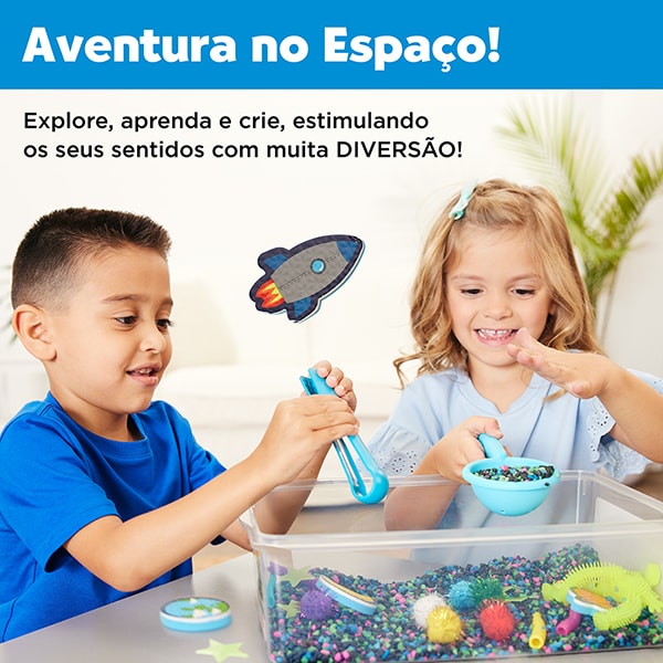 Caixa Sensorial Espaço Sideral, Brinquedo Criativo para crianças a partir de 3 anos, Creativity For Kids, Faber-Castell – CX 1 UN