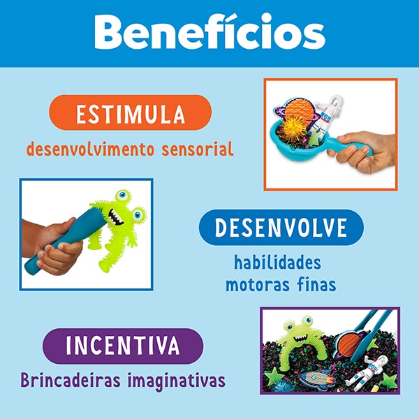 Caixa Sensorial Espaço Sideral, Brinquedo Criativo para crianças a partir de 3 anos, Creativity For Kids, Faber-Castell – CX 1 UN