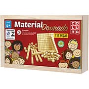 Material dourado em madeira, com 111, peças, 790701, Coluna - CX 1 UN