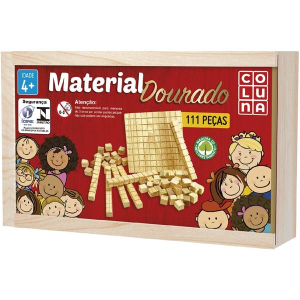 Material dourado em madeira, com 111, peças, 790701, Coluna - CX 1 UN