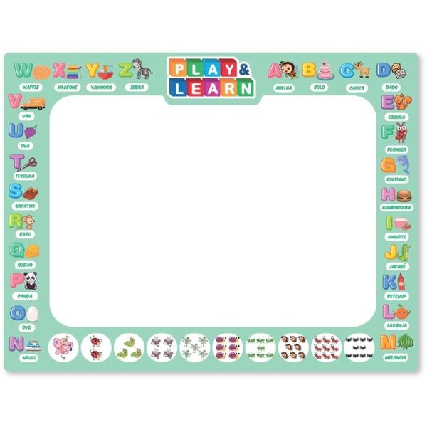 Tapete Mágico Acqua Play & Learn, Alfanuméricom 32 x 44cm, BR1745, Multikids - CX 1 UN