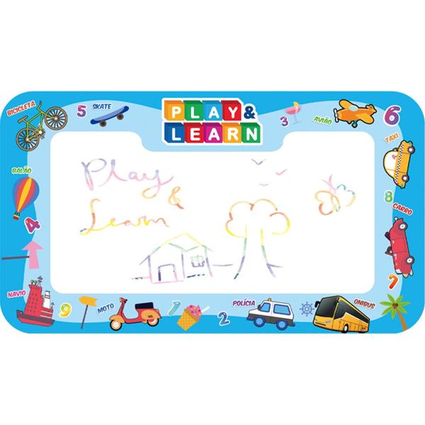 Tapete Mágico Acqua Play & Learn, Transportes,63,5 x 38cm, Multikids - CX 1 UN