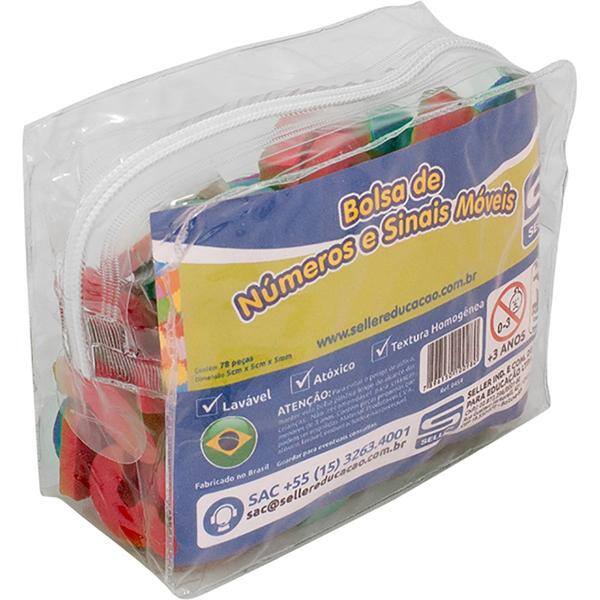 Bolsa de números e sinais móveis c/78 peças Seller PT 1 UN