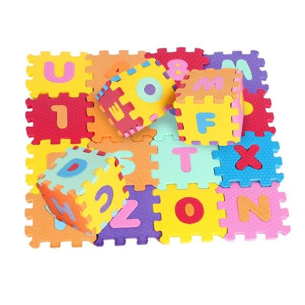 Tatame em EVA com 36 peças alfabetos e numeros 8x8cm 7226 Evamax - PT 1 UN