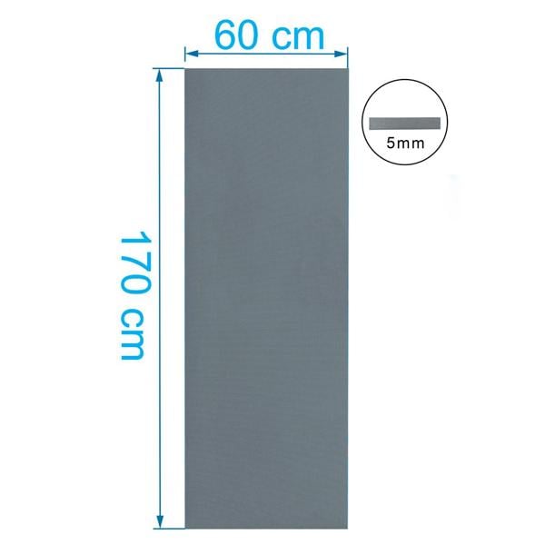 Tapete de yoga em EVA 170x60cm 5mm Cinza, 1263, Evamax - PT 1 UN