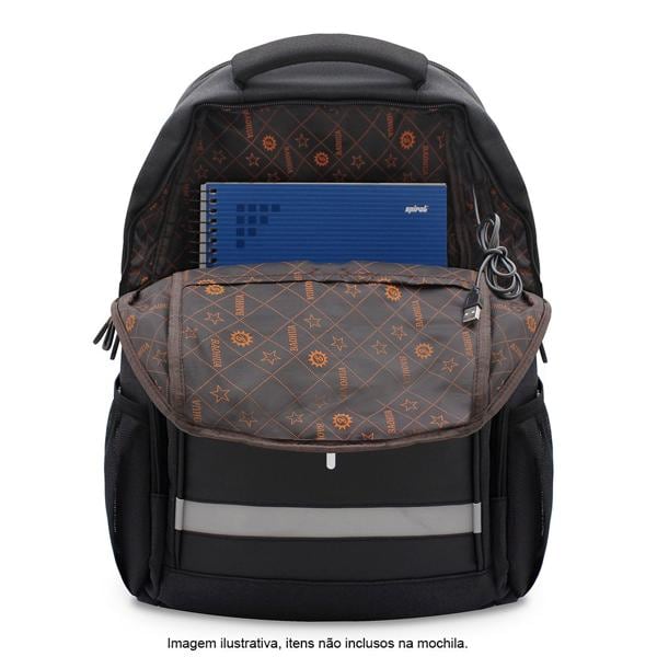 Mochila p/notebook até 15" em poliéster A9029 Baohua PT 1 UN