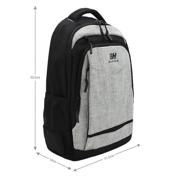 Mochila p/notebook até 15" em poliéster A9165 Baohua PT 1 UN