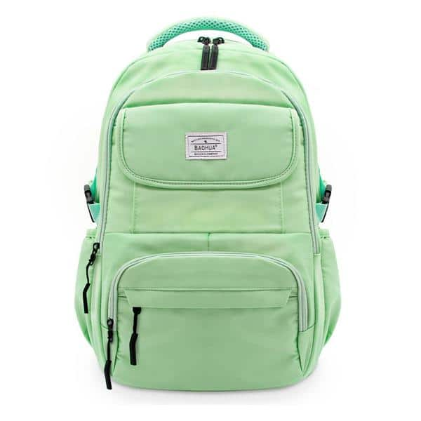 Mochila p/notebook até 15" em poliéster verde pastel Baohua PT 1 UN