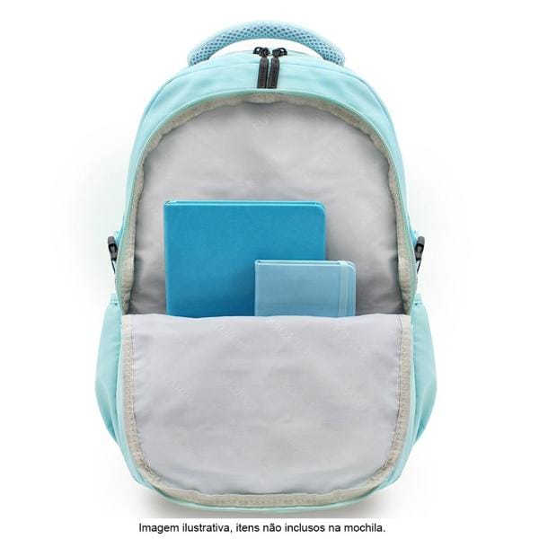 Mochila p/notebook até 15" em poliéster azul pastel Baohua PT 1 UN