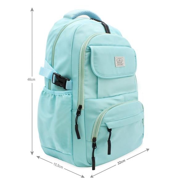 Mochila p/notebook até 15" em poliéster azul pastel Baohua PT 1 UN