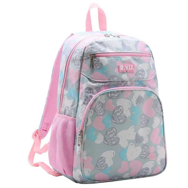 Mochila nylon, Cinza e Rosa, 8732252025, Republic Vix - PT 1 UN