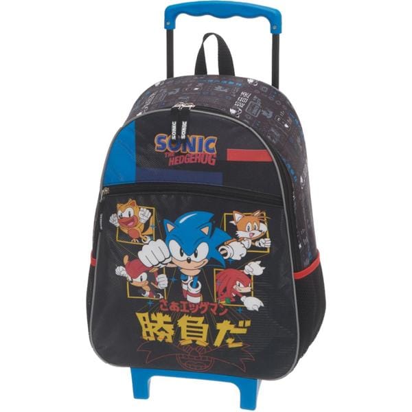 Mochila Escolar Infantil de Rodinhas Sonic Go Fast, Pacific - PT 1 UN