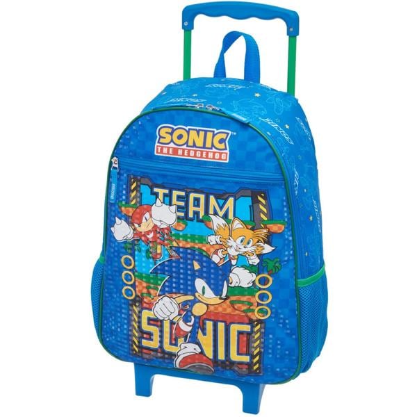 Mochila Escolar Infantil de Rodinhas Sonic Squad, Pacific - PT 1 UN