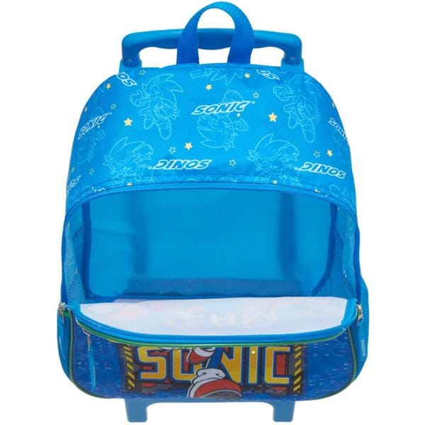 Mochila Escolar Infantil de Rodinhas Sonic Squad, Pacific - PT 1 UN