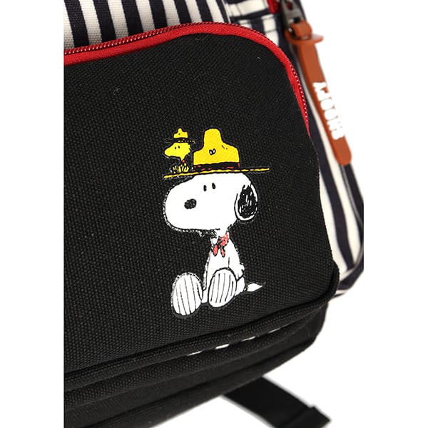 Mochila escolar em jeans, Snoopy, Preto, MJ47768SN, Luxcel - PT 1 UN