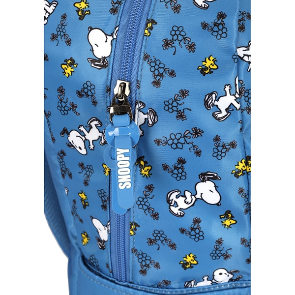 Mochila escolar em poliéster, Snoopy, Azul, MS47766SN, Luxcel - PT 1 UN