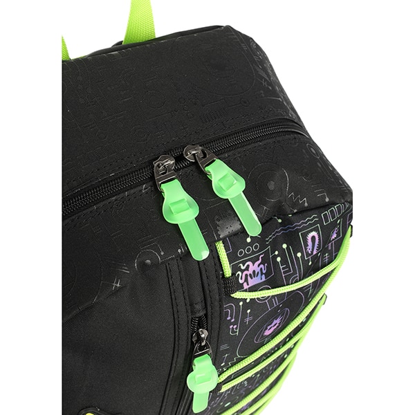 Mochila escolar em poliéster, Rick and Morty, Preto, MS47654RM, Luxcel - PT 1 UN