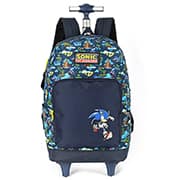 Mochila escolar com rodas, Sonic, Azul, MC47532SO, Luxcel - PT 1 UN