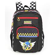 Mochila escolar em poliéster, Sonic, MJ47551SO, Luxcel - PT 1 UN