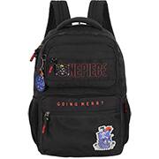 Mochila escolar em poliéster, One Piece, Preto, MS49431OP, Luxcel - PT 1 UN