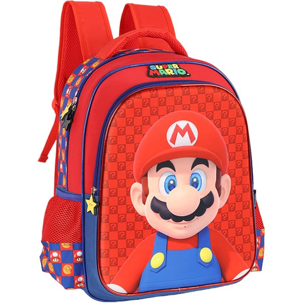 Mochila poli. Super Mario azul IS41401MO- Luxcel PT 1 UN