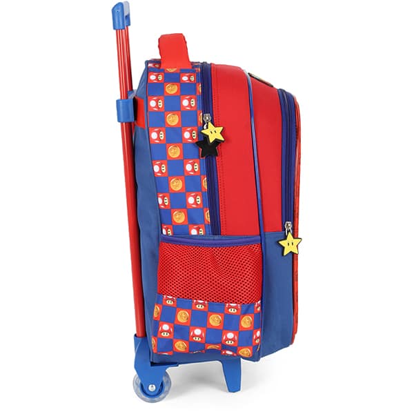 Mochila escolar com rodas, Super Mario, Azul, IC41402MO, Luxcel - PT 1 UN