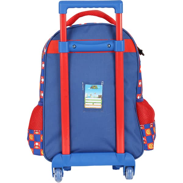 Mochila escolar com rodas, Super Mario, Azul, IC41402MO, Luxcel - PT 1 UN