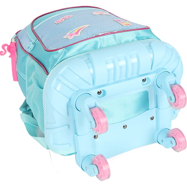 Mochila Escolar com Rodinhas Barbie Mattel Azul MC47702BB Luxcel - PT 1 UN