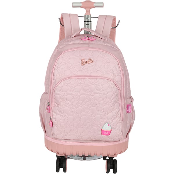 Mochila Escolar com Rodinhas Barbie Mattel Rosa MC47712BB Luxcel - PT 1 UN