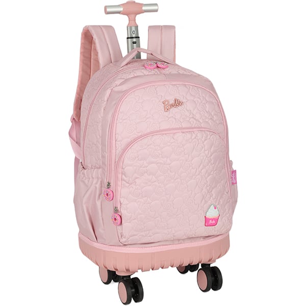 Mochila Escolar com Rodinhas Barbie Mattel Rosa MC47712BB Luxcel - PT 1 UN