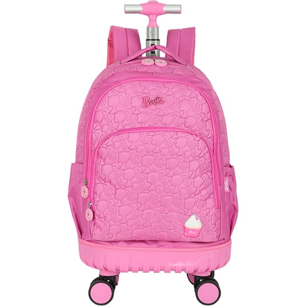 Mochila Escolar com Rodinhas Barbie Mattel Pink MC47712BB Luxcel - PT 1 UN