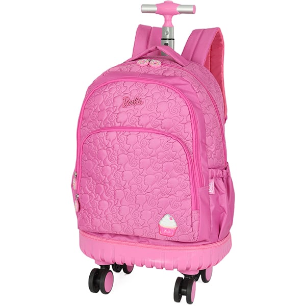 Mochila Escolar com Rodinhas Barbie Mattel Pink MC47712BB Luxcel - PT 1 UN