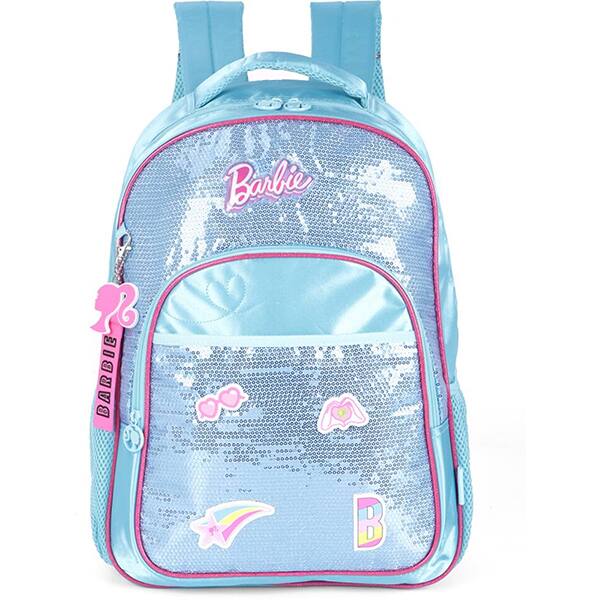 Mochila Escolar Barbie Mattel Azul MS47701BB Luxcel - PT 1 UN