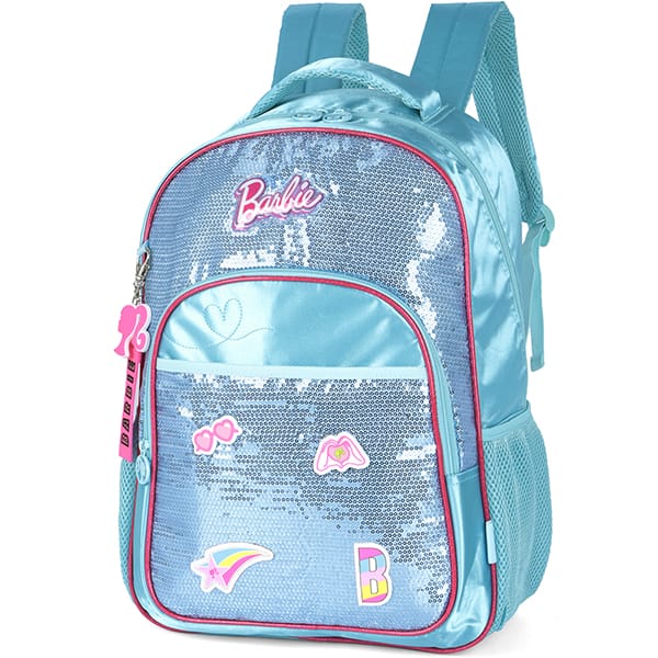 Mochila Escolar Barbie Mattel Azul MS47701BB Luxcel - PT 1 UN