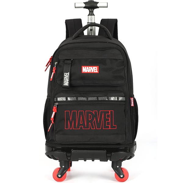 Mochila escolar com rodas, Avengers, Preto, MC47728AG, Luxcel - PT 1 UN