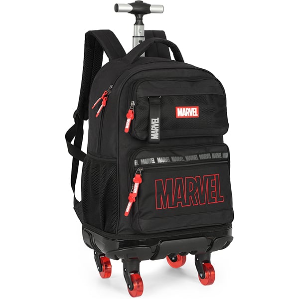 Mochila escolar com rodas, Avengers, Preto, MC47728AG, Luxcel - PT 1 UN