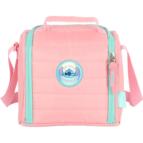 Lancheira Escolar Stitch Disney Rosa LA47747SC Luxcel - PT 1 UN