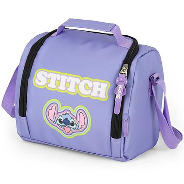 Lancheira Escolar Stitch Disney Lilás LA47737SC Luxcel - PT 1 UN