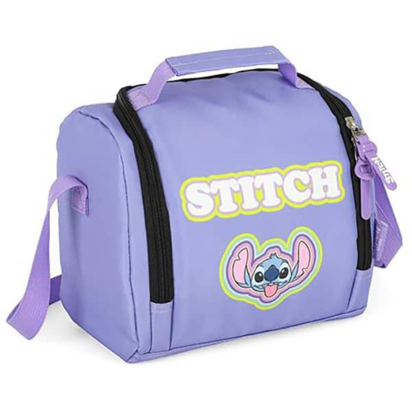 Lancheira Escolar Stitch Disney Lilás LA47737SC Luxcel - PT 1 UN