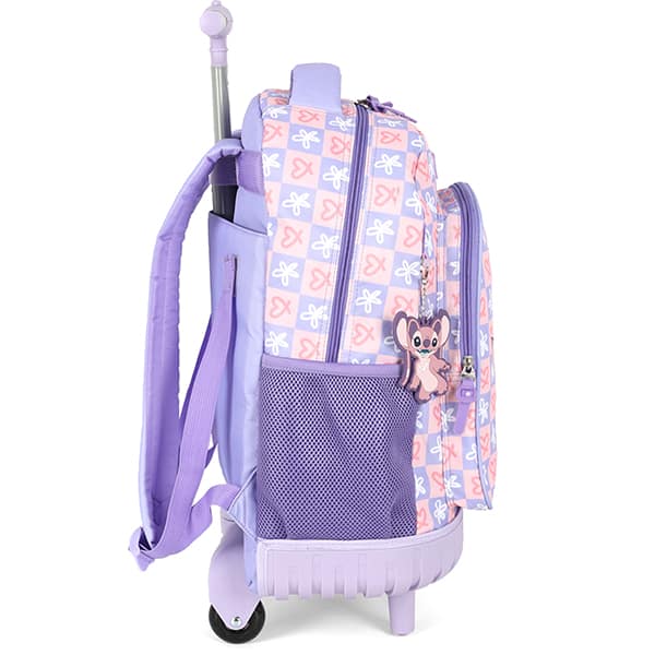 Mochila Escolar Infantil de Rodinhas Stitch Disney, MC47741SC, Luxcel - PT 1 UN