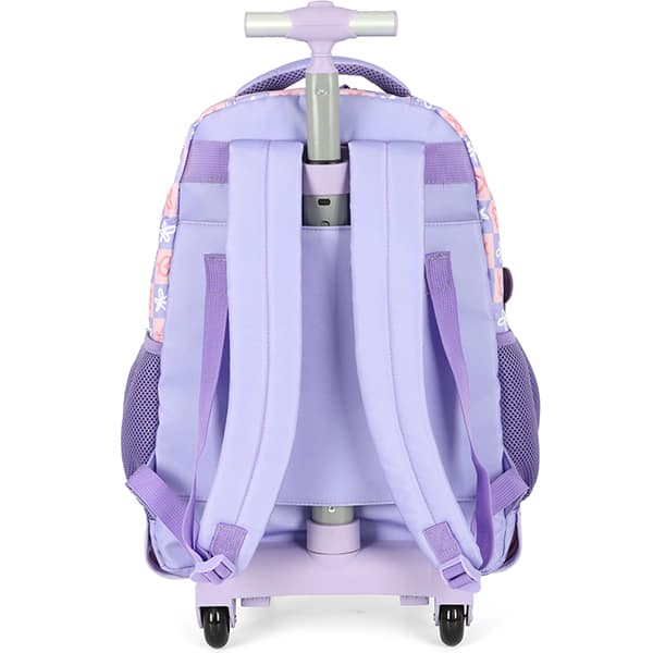 Mochila Escolar Infantil de Rodinhas Stitch Disney, MC47741SC, Luxcel - PT 1 UN