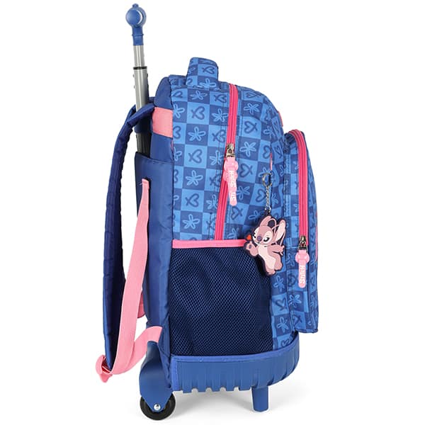 Mochila Escolar Infantil de Rodinhas Stitch Disney MC47741SC Luxcel - PT 1 UN